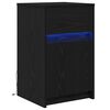 vidaXL LED S&auml;ngbord Cabinet Svart ek 38 x 34 x 61 cm Konstruerat tr&auml;