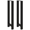 vidaXL Barbordsben svarta 2 st 40x(110-111) cm st&aring;l