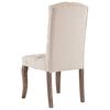 vidaXL Matstolar 2 st beige linnedesign tyg
