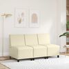 vidaXL | Modulsofa utan armst&ouml;d | Kr&auml;m 55 x 74 x 82 cm Konstl&auml;der