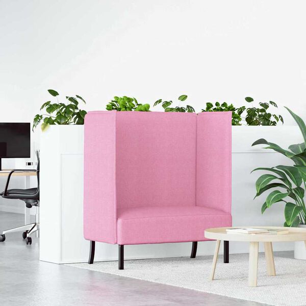 vidaXL H&ouml;g Ryggsoffa 101cm Rosa tyg