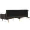 vidaXL B&auml;ddsoffa 2-sits m&ouml;rkbrun tyg