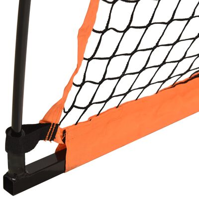 vidaXL Basebollnät bärbart orange&svart 183x182x183cm stål&polyester