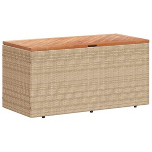 vidaXL Dynbox beige 110x50x54 cm konstrotting akaciatr&auml;