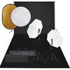vidaXL Fotostudio med lampor, bakgrund och reflexsk&auml;rm
