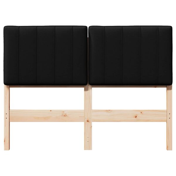 vidaXL Kl&auml;dd s&auml;nggavel Brun och svart 120 cm Massiv furu