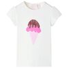T-shirt f&ouml;r barn ecru 140