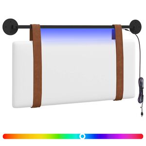 vidaXL H&auml;ngande s&auml;nggavel Med LED-lampa Vit Antik PU