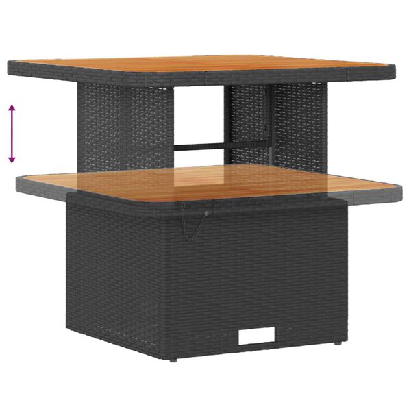 vidaXL Tr&auml;dg&aring;rdsoffset 13 pcs Svart konstrotting