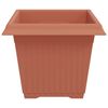 vidaXL Kvadratisk Blomkruka 24 pcs Murgr&ouml;n 28,5 x 28,5 x 22 cm Plast