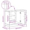 vidaXL Badrumssk&aring;p med d&ouml;rr Artisan Ek 80 x 33 x 60 cm Konstruerat tr&auml;