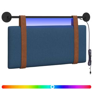 vidaXL H&auml;ngande s&auml;nggavel Med LED-lampa Bl&aring; Antik PU