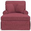 vidaXL Chaise Lounge med Kjol med kudde Vinr&ouml;d 91 x 157 x 91 cm tyg