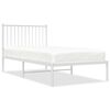 vidaXL S&auml;ngram med huvudgavel metall vit 90x190 cm