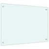 vidaXL Stänkskydd 2 st vit 70x50 cm härdat glas