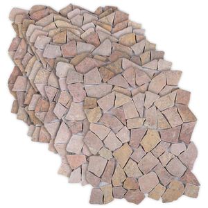 vidaXL Mosaikplattor R&ouml;d 30 x 30 cm Marmor