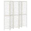 vidaXL Rumsavdelare 5 paneler vit massivt kejsartr&auml;