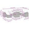 vidaXL Soffgrupp f&ouml;r tr&auml;dg&aring;rden med dynor 9 delar beige konstrotting