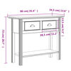 vidaXL Konsolbord BODO vit 91x35x74 cm massiv furu