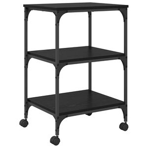 vidaXL Skrivarst&auml;ll Svart ek 50 x 41 x 75 cm Konstruerat tr&auml;