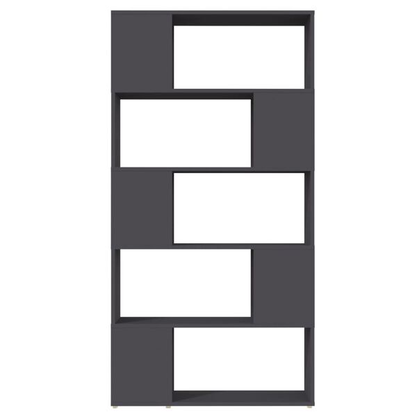 vidaXL Bokhylla rumsavdelare gr&aring; 80x24x155 cm konstruerat tr&auml;