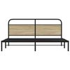 vidaXL Sängram utan madrass metall sonoma-ek 193x203 cm