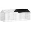 vidaXL Kaninbur Silver 200 x 78 x 78 cm Galvaniserat St&aring;l