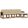 vidaXL Utomhussoffset 5 st Naturlig och Beige
