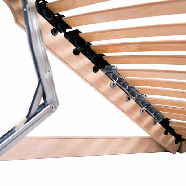 vidaXL Ribbad sängbotten Brun 100 x 190 cm Massivt bokträ