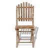 vidaXL Hopfällbara trädgårdsstolar 2 st bambu