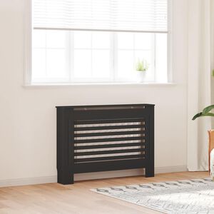 vidaXL Elementskydd svart 112x19x81,5 cm MDF