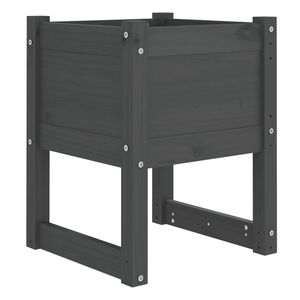 vidaXL Odlingsl&aring;da gr&aring; 40x40x52,5 cm massiv furu