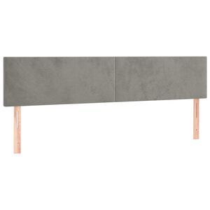 vidaXL S&auml;nggavlar ljusgr&aring; 180x5x78/88 cm sammet