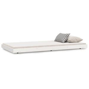 vidaXL S&auml;ngram utan madrass vit 80x200 cm massiv furu