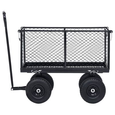 vidaXL Trädgårdsvagn svart 350 kg