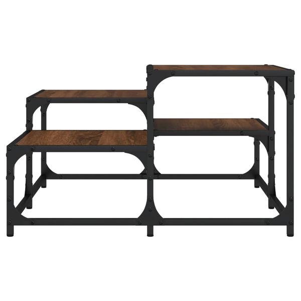 vidaXL Soffbord brun ek 68x68x40 cm konstruerat trä