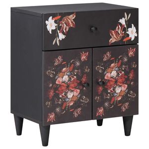 vidaXL Sängbord Flerfärgsdesign 50 x 33 x 60 cm Massivt mangoträ