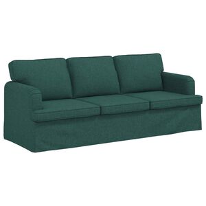 vidaXL Soffa M&ouml;rkgr&ouml;n 201 x 80 x 85 cm tyg