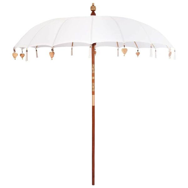 vidaXL Balinesisk Parasol Kr&auml;m 215 x 215 x 260 cm Bomull
