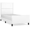 vidaXL S&auml;ngram med huvudgavel vit 90x190 cm konstl&auml;der
