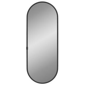 vidaXL V&auml;ggspegel svart 40x15 cm oval