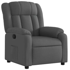 vidaXL Reclinerf&aring;t&ouml;lj m&ouml;rkgr&aring; tyg