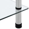 vidaXL Hylla 6 hyllplan transparent 40x40x160 cm härdat glas