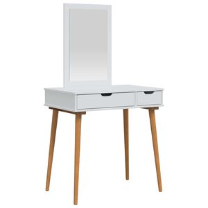 vidaXL Skrivbordsset FAUSKE 2 st Vit 76 x 50 x 143 cm