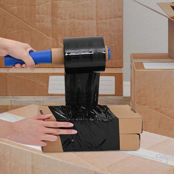 vidaXL Sträckfilm 10 st svart 23 μm 10 cm x 150 m