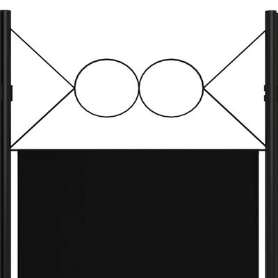 vidaXL Rumsavdelare 3 paneler svart 120x180 cm