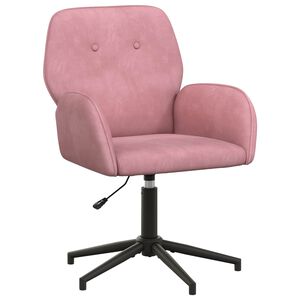vidaXL Svanstol 54 x 55 x 90 cm Rosa Sammet