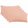 vidaXL Kudd&ouml;verdrag 6 st HEERLEN Rosa 40 x 80 cm Boucl&eacute;