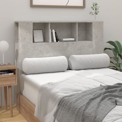 vidaXL Sänggavel med förvaring betonggrå 120x18,5x102,5 cm