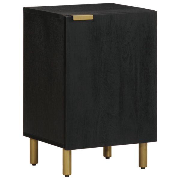 vidaXL Badrumssk&aring;p svart 38x33x58 cm konstruerat tr&auml;